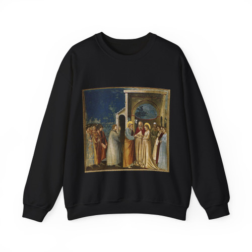 GIOTTO di Bondone - 5. Marriage of the Virgin (Artwork) Crewneck Sweatshirt