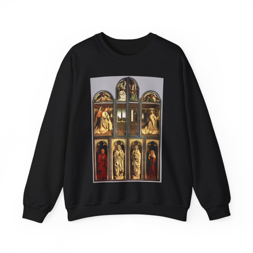 Eyk, Jan van - #The Ghent Altarpiece (wings closed) (Artwork) Crewneck Sweatshirt
