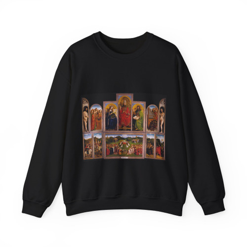 Eyk, Jan van - #The Ghent Altarpiece (wings open) (Artwork) Crewneck Sweatshirt