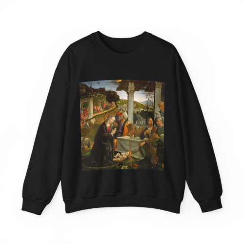 GHIRLANDAIO, Domenico - Nativity 2 (Artwork) Crewneck Sweatshirt