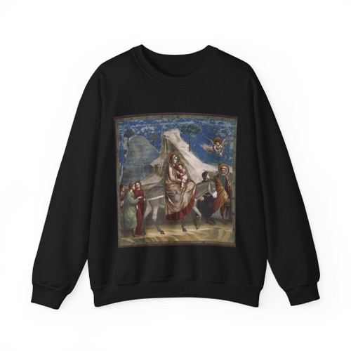 GIOTTO di Bondone - 4. Flight into Egypt (Artwork) Crewneck Sweatshirt