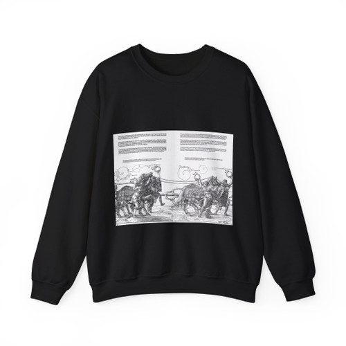 DURER, Albrecht - Triumphal Chariot 5-6 (Artwork) Crewneck Sweatshirt