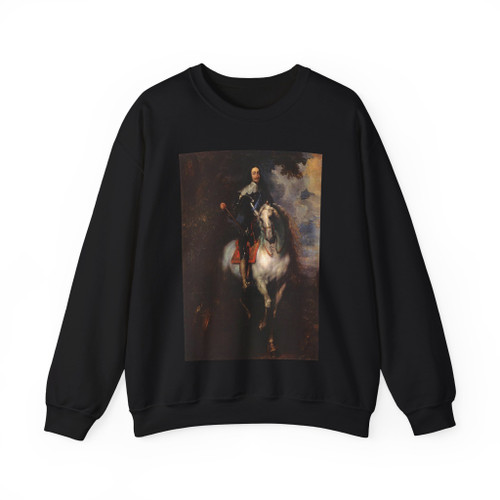DYCK, Sir Anthony Van - Equestrian Portrait of Charles I, King of England (Artwork) Crewneck Sweatshirt