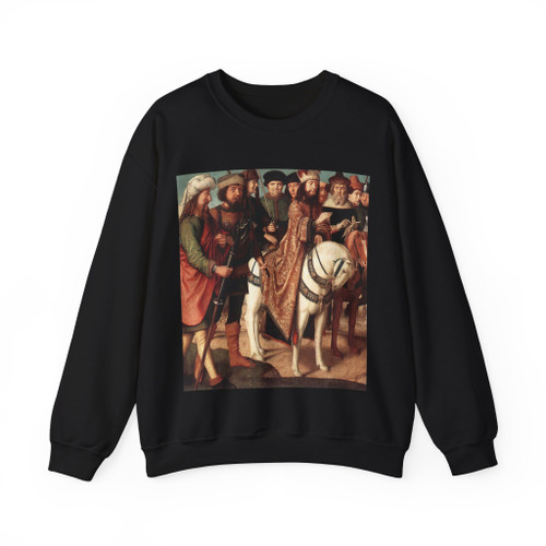 DAVID, Gerard - Pilate's Dispute with the High Priest (Artwork) Crewneck Sweatshirt