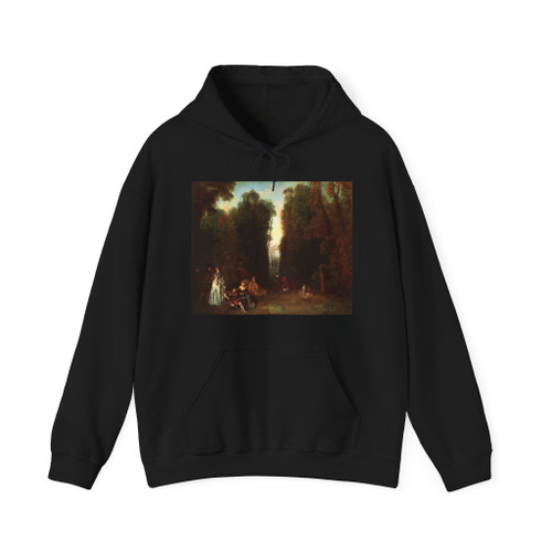WATTEAU, Jean-Antoine - View Through the Trees in the Park of Pierre Crozat (Artwork) Hoodie