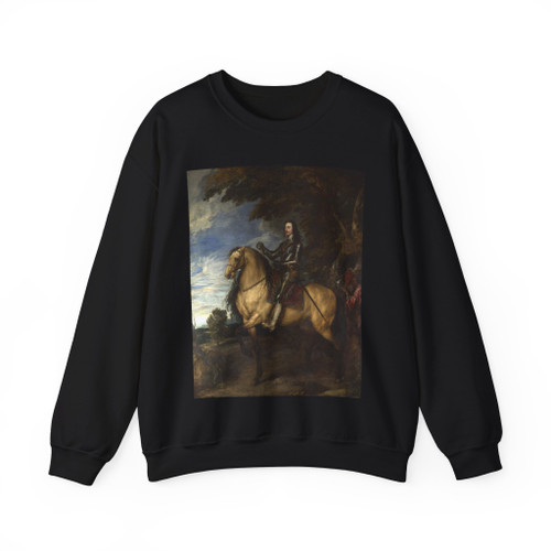 DYCK, Sir Anthony Van - Charles I on Horseback (Artwork) Crewneck Sweatshirt