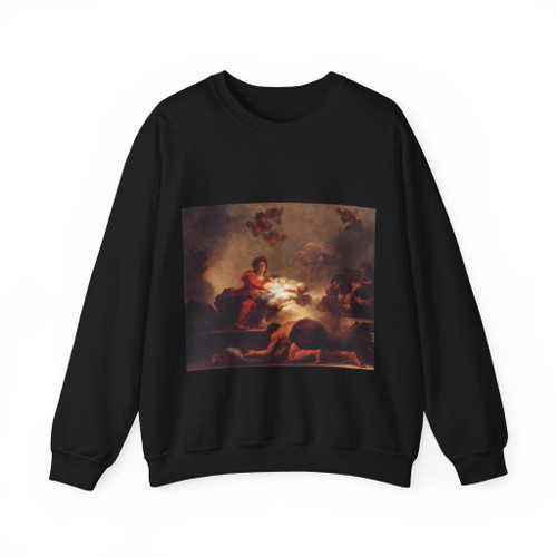 FRAGONARD, Jean-Honore - Adoration of the Shepherds (Artwork) Crewneck Sweatshirt