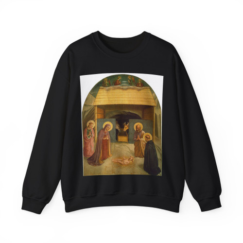 Fra Angelico Nativity ca 1425-30 Cell 5, Convent of San Marc (Artwork) Crewneck Sweatshirt