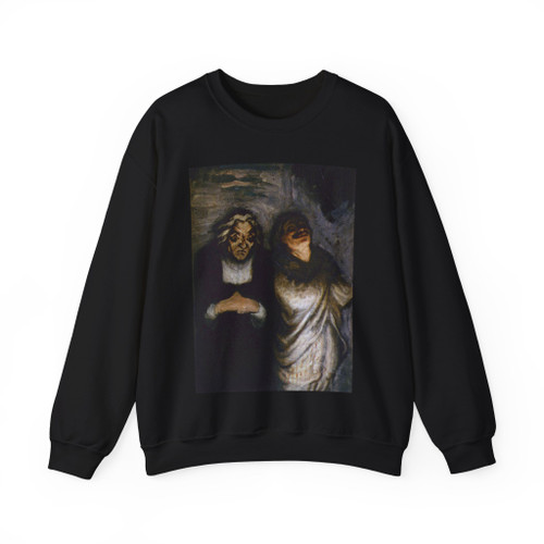 DAUMIER, Honore - Scene from a Comedy (Artwork) Crewneck Sweatshirt