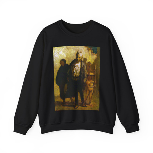 DAUMIER, Honore - Wandering Saltimbanques (Artwork) Crewneck Sweatshirt
