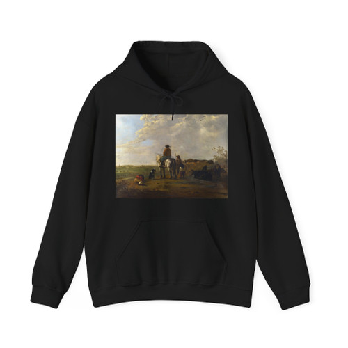 CUYP, Aelbert - A Landscape with Horseman, Herders and Cattle (Artwork) Hoodie