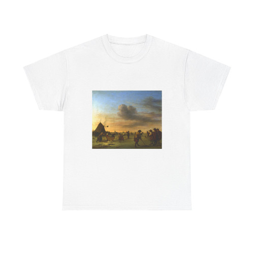 VELDE, Adriaen van de - Golfers on the Ice near Haarlem (Artwork) T-Shirt