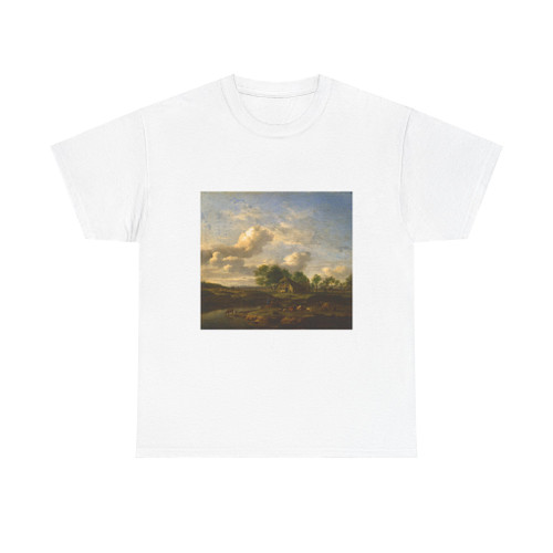VELDE, Adriaen van de - A Landscape with a Farm by a Stream (Artwork) T-Shirt