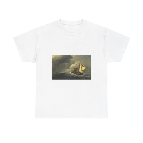 VELDE, Willem van de, the Younger - A Dutch Vessel in a Strong Breeze (Artwork) T-Shirt