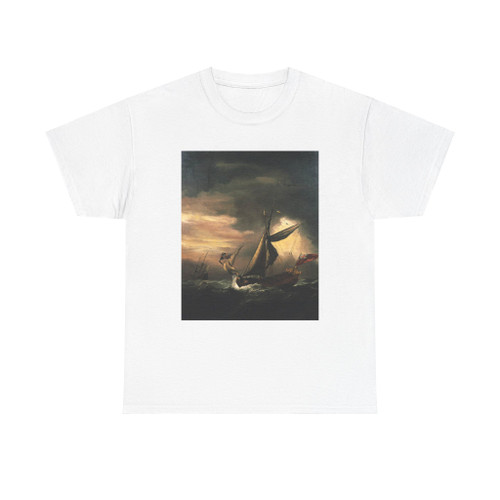 VELDE, Willem van de, the Younger - Shipping in Heavy Seas (Artwork) T-Shirt