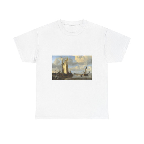 VELDE, Willem van de, the Younger - Dutch Vessels Inshore and Men Bathing (Artwork) T-Shirt