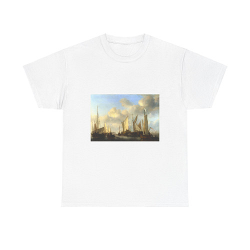 VELDE, Willem van de, the Younger - A Dutch Yacht saluting (Artwork) T-Shirt