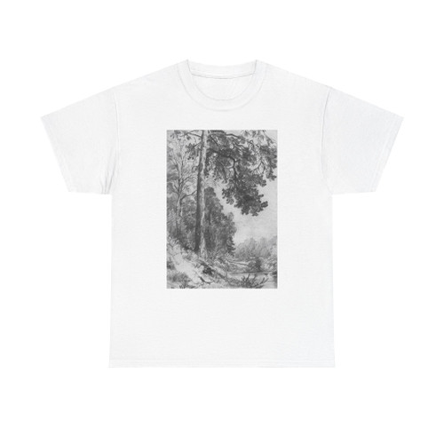 SHISKIN, Ivan Ivanovich - Forest River. Siverskaya 1876 (Artwork) T-Shirt