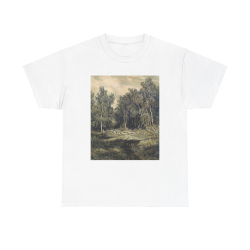 SHISKIN, Ivan Ivanovich - Landscape with a herd of sheep 1870 (Artwork) T-Shirt