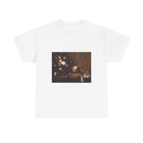 UTRECHT, Adriaen van - Vanitas Still-Life with a Bouquet and a Skull (Artwork) T-Shirt