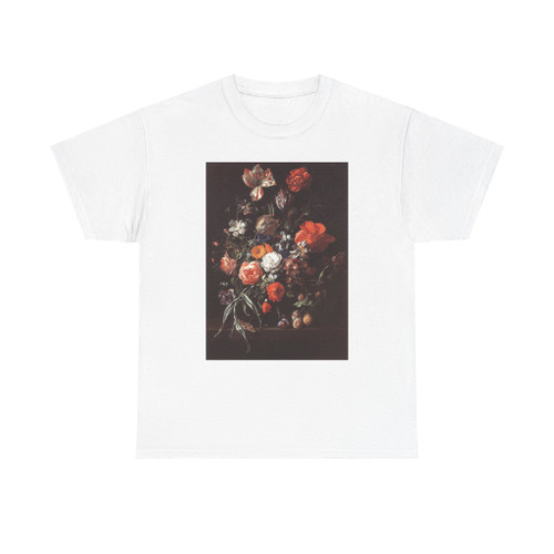 RUYSCH, Rachel - Still-Life with Bouquet of Flowers and Plums (Artwork) T-Shirt