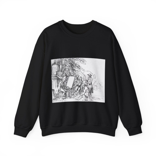 BURY, Friedrich - Johann Wolfgang von Goethe with His Italian Friends (Artwork) Crewneck Sweatshirt