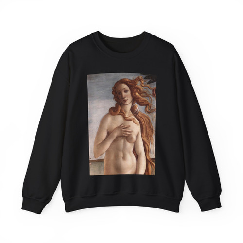 BOTTICELLI, Sandro - The Birth of Venus (detail)2 (Artwork) Crewneck Sweatshirt