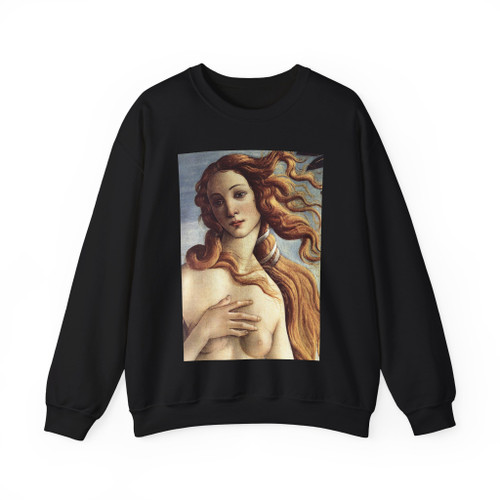 BOTTICELLI, Sandro - The Birth of Venus (detail)3 (Artwork) Crewneck Sweatshirt