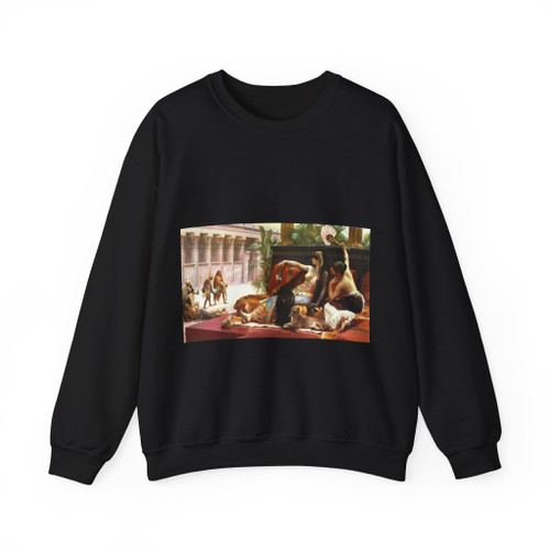 CABANEL, Alexandre - Cleopatra Testing Poisons on Condemned Prisoners (Artwork) Crewneck Sweatshirt