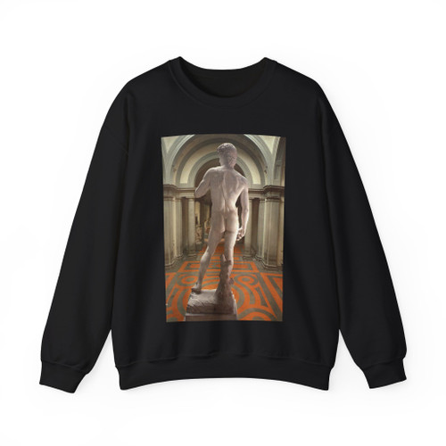 MICHELANGELO, Buonarroti - David (rear view) (Artwork) Crewneck Sweatshirt
