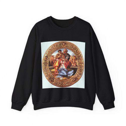 MICHELANGELO, Buonarroti - Doni Tondo (Artwork) Crewneck Sweatshirt