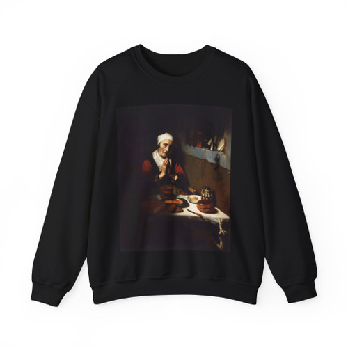 MAES, Nicolaes - Old Woman Saying Grace (Artwork) Crewneck Sweatshirt