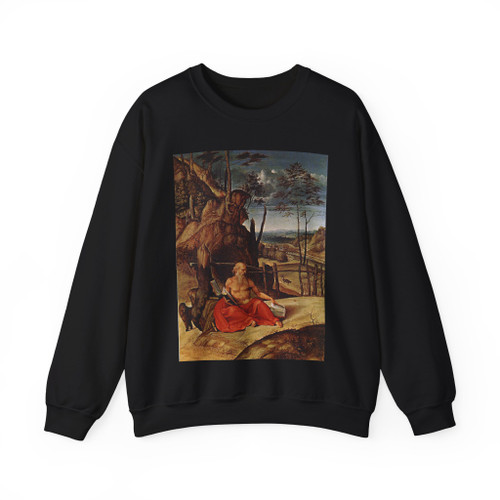 LOTTO, Lorenzo -1507-10-Penitent St Jerome (Artwork) Crewneck Sweatshirt