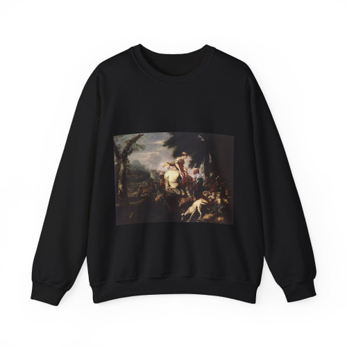 CASTIGLIONE, Giovanni Benedetto - Meeting of Isaac and Rebecca (Artwork) Crewneck Sweatshirt