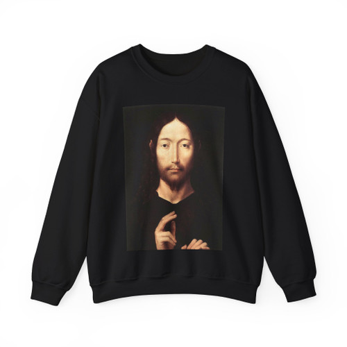 MEMLING, Hans -middle- Christ Giving His Blessing (Artwork) Crewneck Sweatshirt