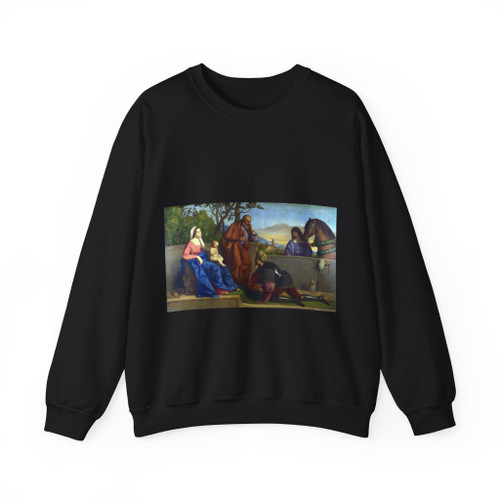 CATENA, Vincenzo - A Warrior adoring the Infant Christ and the Virgin (Artwork) Crewneck Sweatshirt