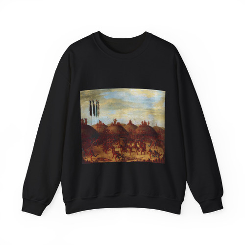 CATLIN, George - The Last Race, Mandan O-Kee-Pa Ceremony (Artwork) Crewneck Sweatshirt