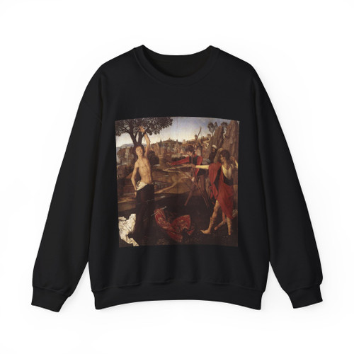 MEMLING, Hans -middle- The Martyrdom of St Sebastian (Artwork) Crewneck Sweatshirt