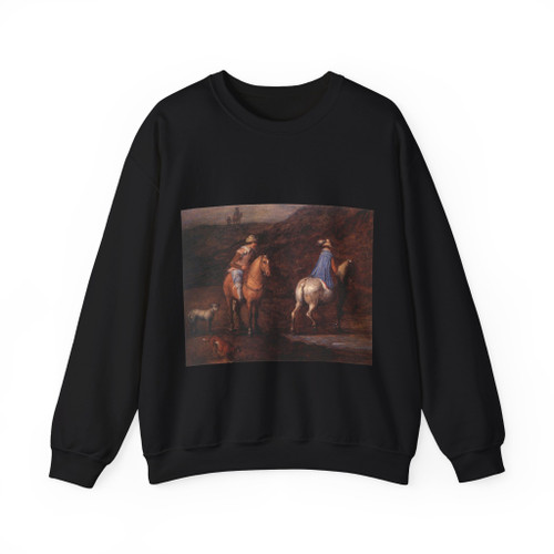 BRUEGHEL, Jan the Elder - 1 - Travellers on the Way (detail) (Artwork) Crewneck Sweatshirt