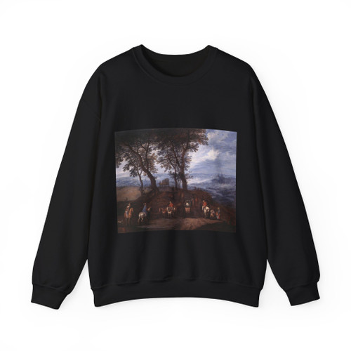 BRUEGHEL, Jan the Elder - 1 - Travellers on the Way (Artwork) Crewneck Sweatshirt