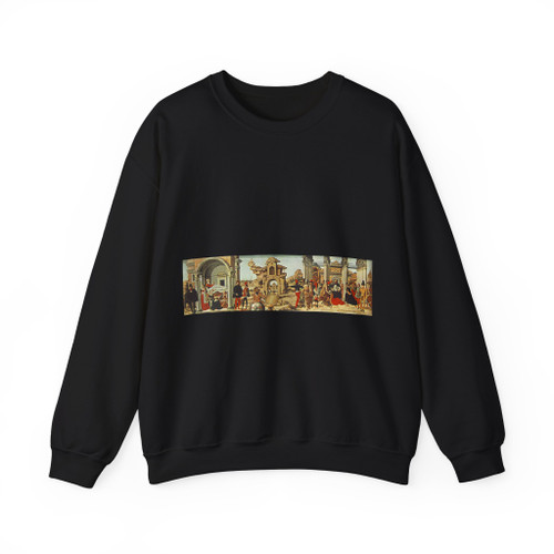 ROBERTI, Ercole de' - Predella (left view) (Artwork) Crewneck Sweatshirt