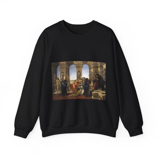 BOTTICELLI, Sandro - Calumny of Apelles (Artwork) Crewneck Sweatshirt