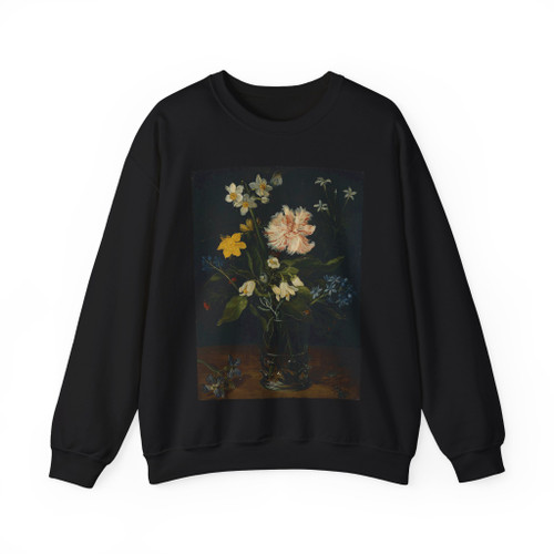 BRUEGHEL, Jan the Elder - Still Life with Flowers in a Glass (Artwork) Crewneck Sweatshirt