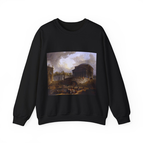 ROBERT, Hubert - View of Ripetta (Artwork) Crewneck Sweatshirt