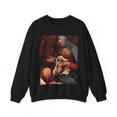 BRUEGEL, Pieter the Elder - 08.religious theme - The Adoration of the Kings (2) (Artwork) Crewneck Sweatshirt