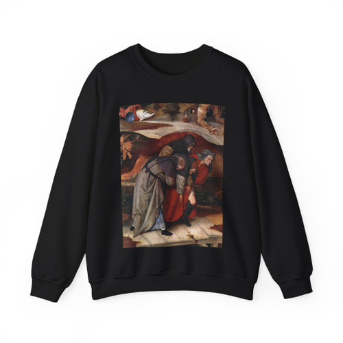 BOSCH, Hieronymus - Triptych of Temptation of St Anthony (left wing)4 (Artwork) Crewneck Sweatshirt
