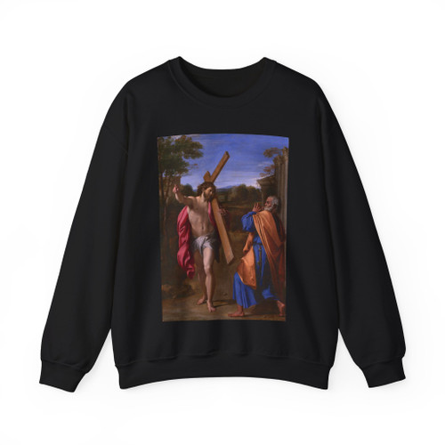 CARRACCI, Annibale - Christ appearing to Saint Peter on the Appian Way (Artwork) Crewneck Sweatshirt