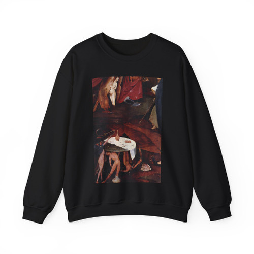 BOSCH, Hieronymus - Triptych of Temptation of St Anthony (left wing)8 (Artwork) Crewneck Sweatshirt