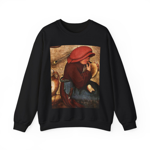BRUEGEL, Pieter the Elder - 10.peasant life - Peasant Wedding (detail)6 (Artwork) Crewneck Sweatshirt