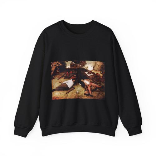 BRUEGEL, Pieter the Elder - 10.peasant life - The Land of Cockaigne (Artwork) Crewneck Sweatshirt